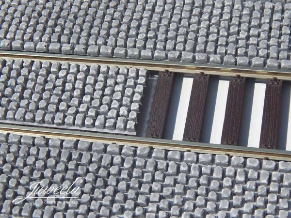 -Juweela, FLEXYWAY Gleiszwischenraum Kopfstein, Spur 0, 1:45, 24245, 24246, Made in Germany